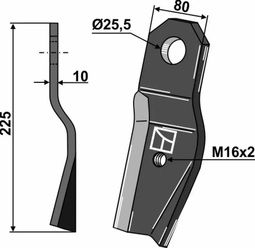 Mulchmesser 225x80mm